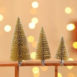 Christmas Decorations Party Supplies Realistic Mini Trees Vibrant Colors Non-fading Artificial For A Festive Set Of 3 Small