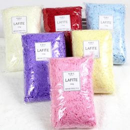 Party Decoration 20g/50g colored shredded paper Rafia candy box DIY gift box filling material wedding home decoration 231122