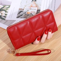 Wallets Genuine Madley Women's Luxury Wallet Multi-functional PU Leather Long Business Card Holder Handbag 2023