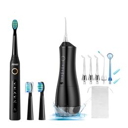 Toothbrush Seago Sonic Electric SG507 for Adult 2 Mins Timer Brush USB Recharge Electronic Replacement Tooth Heads Gift 230421