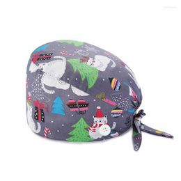 Berets Unisex Dentist Dust Hat Adjustable Laboratory Work Beauty Salon Baotou Cap Pet Scrubs Anti-smoke