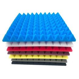 4 8Pcs 50x50x5cm Studio Acoustic Foams Panels Sound Insulation Treatment KTV Drun Room Wall Soundproof Foam Sponge Pad Wallpapers205i