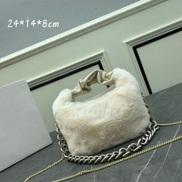 7A Designer Shoulder Bags 24C Autumn/winter Wool New Hobo Underarm Handbags 23CM Soft Totes with Box