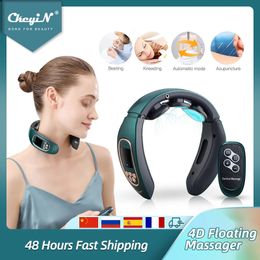 Massaging Neck Pillowws Electric Pulse Massager TENS Cervical Pain Relief Relaxation Therapy Shoulder Deep Tissue Massage Remote Control 231121