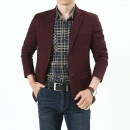 Men's Suits Brand Casual Blazer Men High Quality Cotton Men's Slim Fit Multi-pocket Suit Jackets Male Blazers Homme For Father's