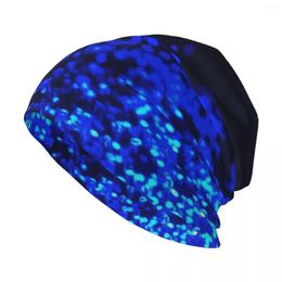 Berets Fibre Optic Blue Knit Hat Visor Birthday Hats For Women Men's