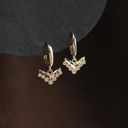 Dangle Earrings & Chandelier Silver Inlaid Crystal V-shaped Temperament Tassel Women's Sparkling Luxury Dress Accessories JewelryDangle