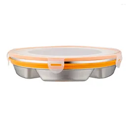 Bowls Insulated Circular Lunch Box Multi Compartment Design Locking System And Silicone Sealing Ring Safe Enjoyable Meals