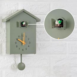 Wall Clocks Modern Bird Cuckoo Quartz Clock Home Living Room Horologe Timer Office Decoration Gifts Hanging Watch225q