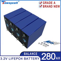 2023 New 3.2V 280Ah Lifepo4 Rechargable Battery Pack Grade A 280K Lithium Iron Phosphate Prismatic Cells Solar RV EU US TAX FREE