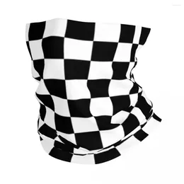 Scarves Checkerboard Flag Racing Car Bandana Neck Gaiter Printed Balaclavas Wrap Scarf Cycling Fishing For Men Women Adult Windproof