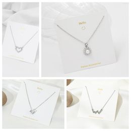 Pendant Necklaces Korea Charms Silver Color Cross Flower Heart Reindeer Neck Chains Choker For Women Girls Accessories Jewelry