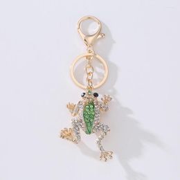 Keychains Pretty Crystal Frog Keychain Pendant HandBag Keyring Key Chain Car Holder For Women Gifts Fashion JewelryKeychains Forb22