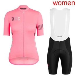 Women cycling Jersey RCC Rapha Pro Team road bicycle tops bib shorts suit summer quick dry Mtb bike clothing outdoor sports unifor258G