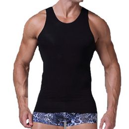 Men's Tank Tops 2PCS Summer Tank Tops Men Casual Tanks O-neck Seamless Tees Sleeveless Cool Undershirt Solid Colour Singlet Black White Tanktop 230422