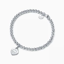 Designer Love Heart Bracelet for Women Real 925 Silver Charm Bracelet Girlfriend Souvenir Gift Fashion Hand Jewellery Drop Shipping YMB024