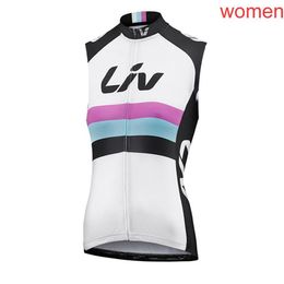 2021 LIV team Cycling jersey Vest Summer quick-dry Sleeveless bicycle shirt mountain bike clothing Racing Tops Sports Uniform Y210301p