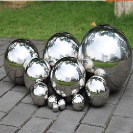 38mm - 76mm AISI 304 Stainless Steel Hollow Ball Mirror Polished Shiny Sphere For Kinds of Decoration Floating balls Outdoor Indoo289Y