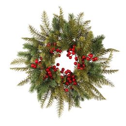 Decorative Flowers & Wreaths 1Pc Simulated Red Berry Garlands Christmas Flower Party Decors Front Door Wall Hanging For Wedding Home Decor