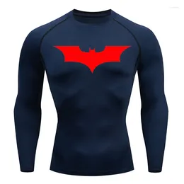 Men's T Shirts T-Shirt Long Sleeve Compression MMA Shirt Sun Protection Second Layer Quick Dry Fitness Top Sport Rashgarda Bodybuilding