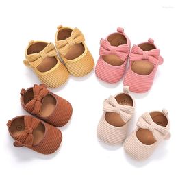 First Walkers Spring Baby Shoes Bow Rubber Soles Comfortable Non-slip Toddler Princess