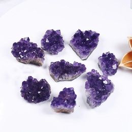 10-70g 30-50mm Amethyst Home Decor Geode Natural Crystal Quartz Stone Wand Point Energy Healing Mineral Stone Rock Knufi