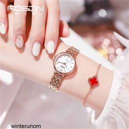 Rosdn Import Watches Rosdn Light Luxury Starry Square Watch Women's Small Green Watch Fashion Quartz Exquisite Gift for Girlfriend Mica White 3688 HBX9