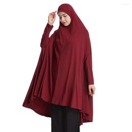 Ethnic Clothing Eid Ramadan Long Khimar Veils Jilbab One Piece Amira Scarf Hijab Overhead Muslim Women Burqa Prayer Garment Islamic