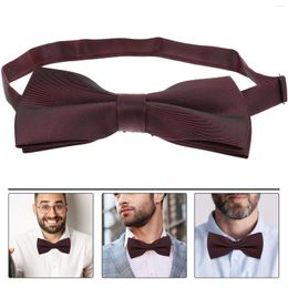 Bow Ties Wedding Party Men Adjustable Length Costume Burgundy For Suit Mens Pretied Red