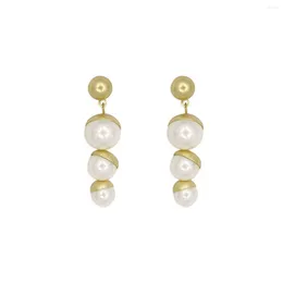 Dangle Earrings Vintage Glass Pearl For Women Fashion Long Statement Party Wedding Female Jewelry Gift