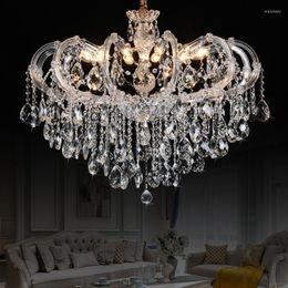 Chandeliers Lights Modern Luxury LED Crystal Candle Living Room Dining Lamp El Villa Duplex Building Decor Hanging Light