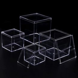 Aquariums Betta Fish Tank Gold Transparent Food Grade Plastic Isolation Square Box With Lid Aquarium Accessories259o