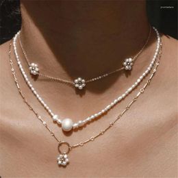 Chains Dainty Pearl Necklace 4k Gold Plated Chain Jewelry Gift For Women