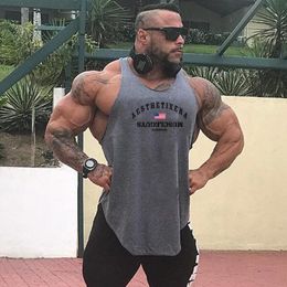 Men's Tank Tops Mens Muscle Oversize Top Musculation Fashion Fitness Breathable Singlets Gym Clothing Bodybuilding Workout Sleeveless Vest 230422