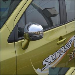 Chromium Styling High Quality Abs Chromes 2Pcs Car Side Door Mirror Decoration Er Rearview Protective For Suzuki Vitara -2022 S-Cros Dhzg6