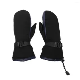 Cycling Gloves Anti Slip Design Heated Mittens Black Prepare Your Own Power Bank On The Palm Travelling