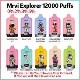 Original Hot MRVI Explorer 12000 Puffs Disposable Vape 12K with display screen 22ml 10 Flavors 0% 2%3% 5% E Cigarettes free ship to EU