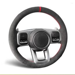 Steering Wheel Covers Private Custom Suede Hand Sewn Cover For Wey Tank 300/500 Anti-slip And Sweat Absorption