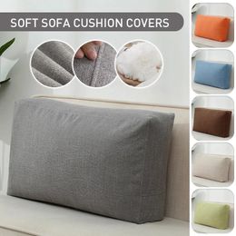 Cushion/Decorative Pillow Nordic Rectangular Soft Velvet Sofa Cushion Cover Pillow Cover Lumbar Protective Solid Colour Simple Home Decoration Pillow Cover 231122
