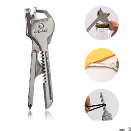 Knife 6 In 1 Mini Mtifunction Foldable Key Swiss Tech Utili Outdoor Screwdriver Bottle Opener Keychain Cam Drop Delivery Home Garden Dhoo3