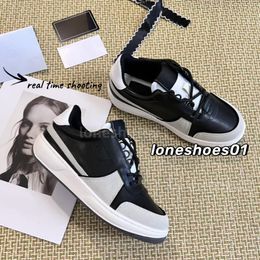 Top counter color matching panda shoes women's early spring new casual shoes cowhide flats leather designer black and white shoelaces running shoes