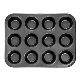 Bakeware Tools Heavy Duty Carbon Steel Cupcake Baking Tray 12 Mini Cup Shaped Cake Pan Nonstick Mould