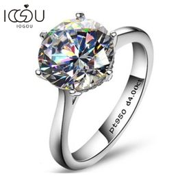 Wedding Rings IOGOU Luxury Engagement Ring 2-4ct Solitaire 925 Sterling Silver Diamond Wedding Rings for Women with GRA Certificate 231121