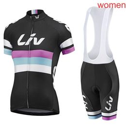 2018 LIV team Summer Women Cycling Jersey Ropa Ciclismo Breathable Bike Clothing Quick-Dry Bicycle Sportwear Bike Bib Pants GEL Pa2817