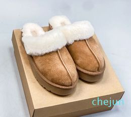 Classic Cotton Slippers Men And Women Snow Boots Warm Indoor Anti Slip Plush Luxury