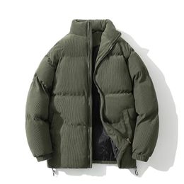Men's Down Parkas Winter Jacket Corduroy Cotton Padded Warm Autumn Puffer Coat Male Vintage Korean Man Thermal Windbreaker Clothing 231122