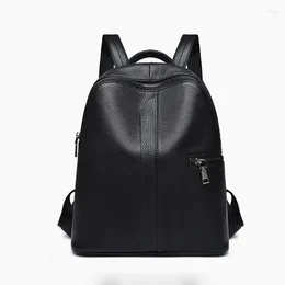 School Bags Fashion Cow Genuine Leather Women Backpacks Female Real Natural Ladies Girl Student Casual Backpack