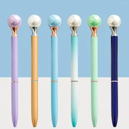 18pcs Pearl Pen Korean Version Of Student Stationery Metal Ballpoint