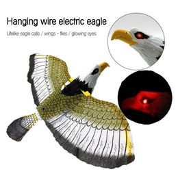 Garden Decorations 1Pc Luminous Bird Repellent Hanging Eagle with Music Flying Scarer Prevent s from Attacking Plants For Household 230422