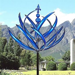 Garden Decorations Harlow Wind Spinner Rotator 3D Powered Kinetic Sculpture Lawn Metal windmill gardening Yard and garden decorati223h